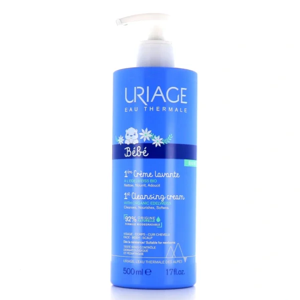 URIAGE Bebe 1ere Creme Lavante Visage Corps et Cuir Chevelu 500ml – Image 5