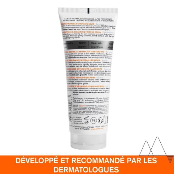 Uriage Dépiderm Crème Mousse Nettoyante Éclat 100ml – Image 2