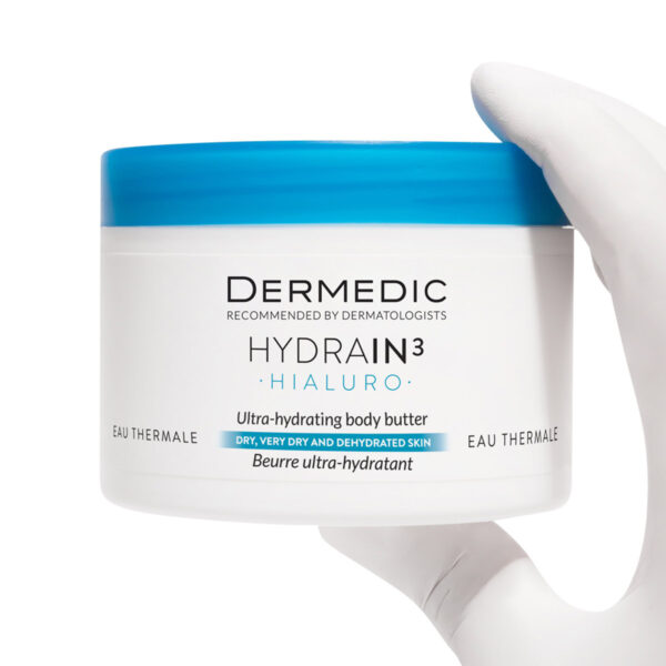 Dermedic Hydrain 3 Beurre à l'Acide Hyaluronique pour Corps 225ml – Image 3