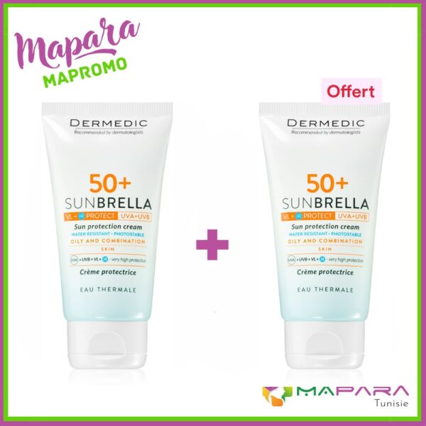 Dermedic Sunbrella Ecran SPF50+ Peaux Normales à Seches 40ml (2eme Offert)