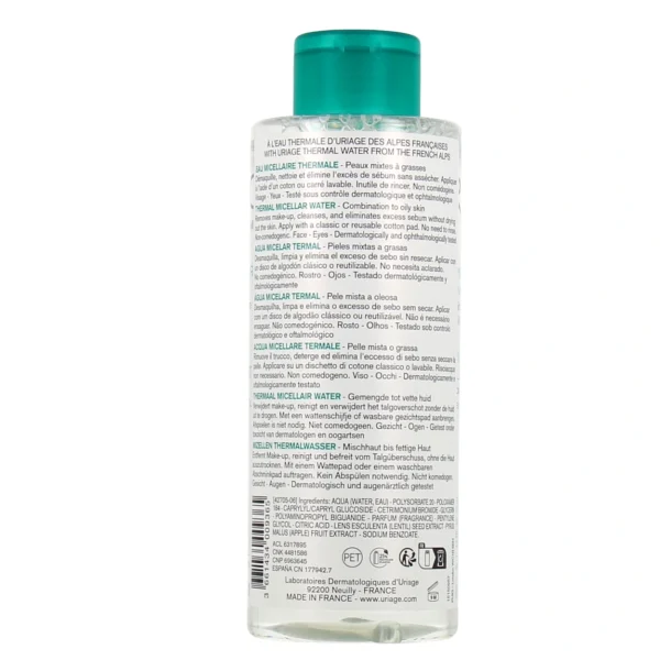 URIAGE Eau Micellaire Thermale Peaux Mixtes à Grasses 250ml – Image 2