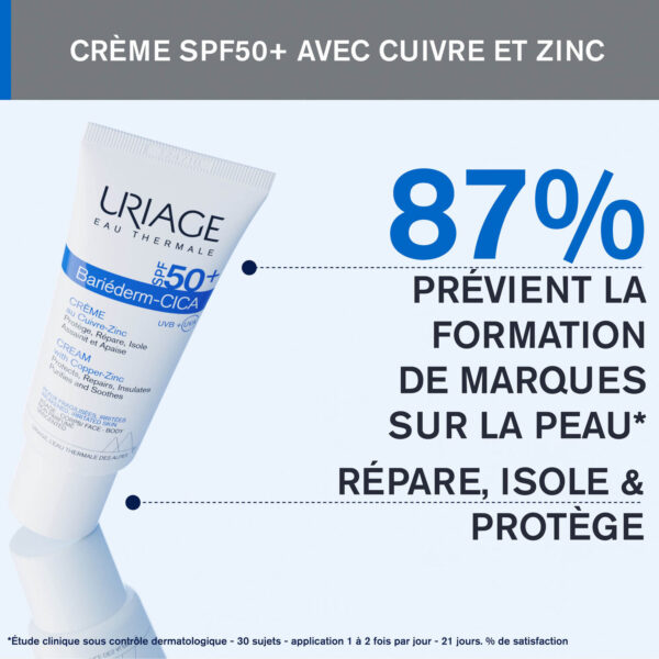 URIAGE Bariéderm Cica Crème Au Cuivre-Zinc SPF50+ 40ml – Image 7