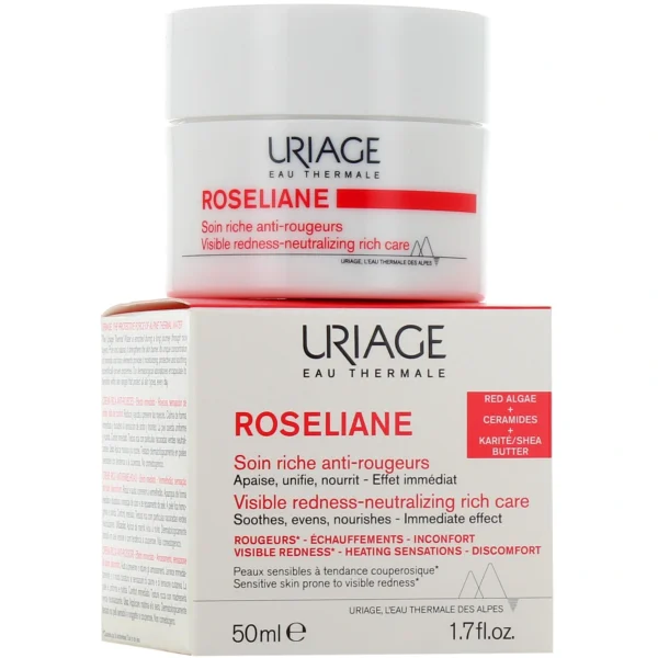 Uriage Roséliane Creme Riche Anti Rougeurs 50ml – Image 2