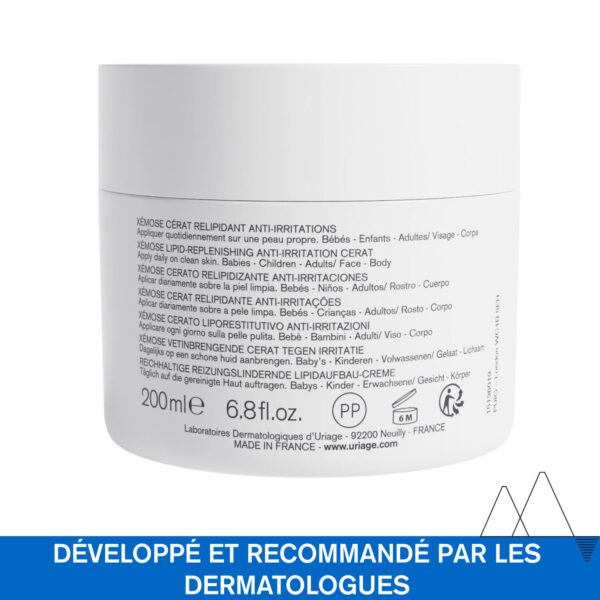 Uriage Xemose Cérat Relipidant Anti-Irritations 200ml – Image 3