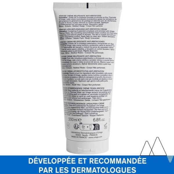 Uriage Xemose Crème Relipidante Anti-Irritations 200ml – Image 2