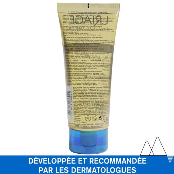 URIAGE XEMOSE Huile Lavante Apaisante Peaux Tres Seches à Tendance Atopique 200ml – Image 2